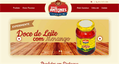 Desktop Screenshot of docesantunes.com.br