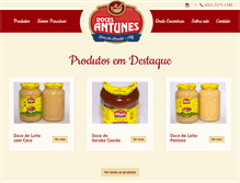 Tablet Screenshot of docesantunes.com.br